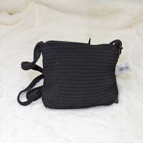 Crazy Horse by Liz Claiborne Women's Rose Handbag Black Size 6"x8" NWT - Picture 5 of 10